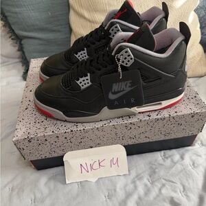 Jordan 4 Bred reimagined size 11.5 worn 1x
